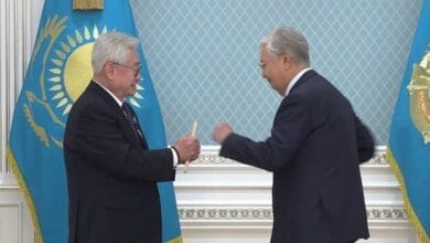 بالفيديو.. رئيس كازاخستان قاسم توكايف يحصل على الحزام الأسود في التايكوندو 1 80 2