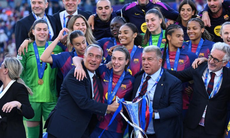برشلونة للسيدات يتوج بلقب دوري الأبطال الرابع ويؤكد هيمنته الأوروبية 1 d8a8d8b1d8b4d984d988d986d8a9 d984d984d8b3d98ad8afd8a7d8aa d98ad8aad988d8ac d8a8d984d982d8a8 d8afd988d8b1d98a d8a7d984d8a3d8a8d8b7d8a7